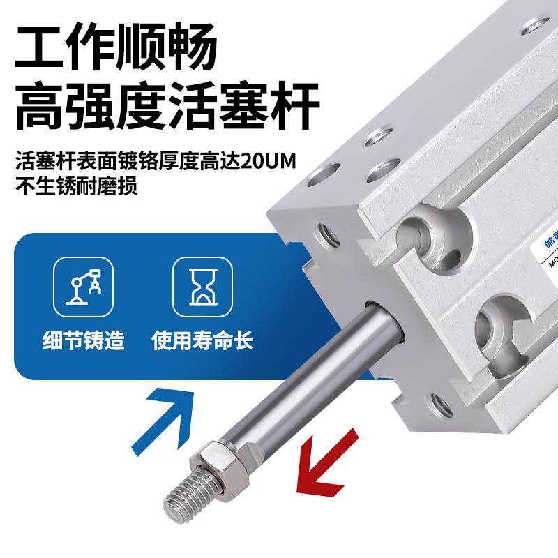 亚德客型单动弹簧自由安装气缸MSD/MTD10/16/20/25/32X5X10X15X20 - 图0