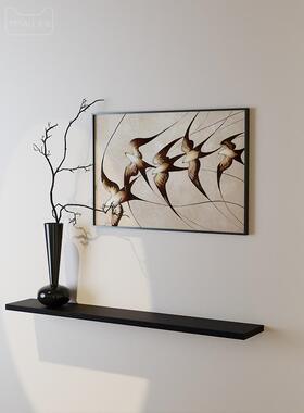 2024新款法式中古中国风古画客厅装饰画餐边柜挂画横版茶室新中式