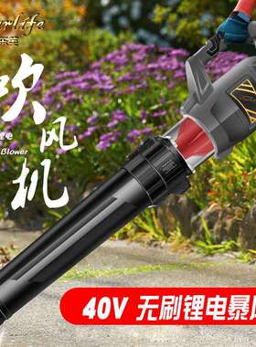 暴风机40V吹风机无刷锂电电动树叶大风力充电除尘清扫马路鼓风机