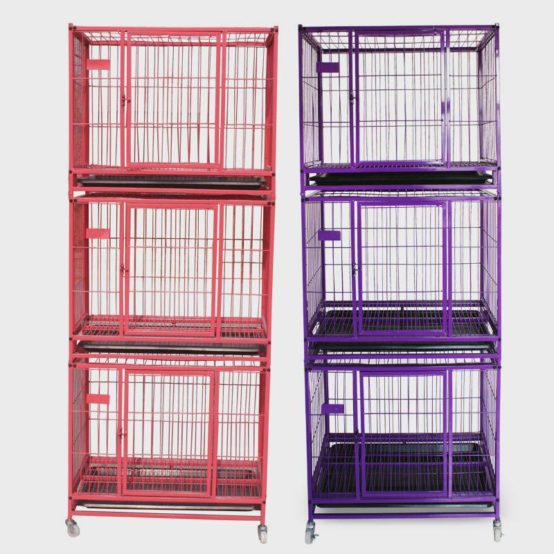 三层多层方管狗笼子养殖泰迪比熊小型犬宠物寄养双层猫笼上下两层 - 图2