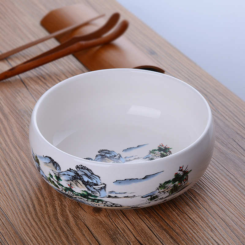 Ceramic tea wash manufacturer white porcelain tea bowl 6 inches 8 inches large kung fu tea set celadon tea cup basin flower pot