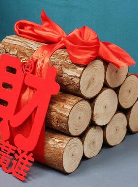 乔迁之喜柴火装饰搬家礼物入宅仪式用品新居布置进宅大吉木柴摆件