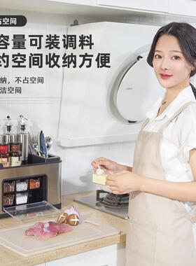 不锈钢置物架多功能厨房用品家用大全收纳盒调味品台面调料架刀架
