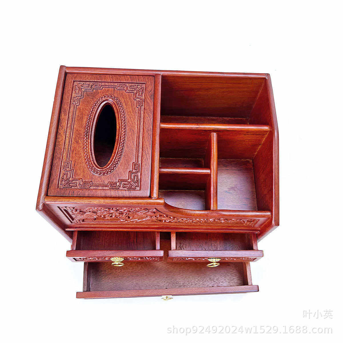 家用遥控器盒纸盒抽纸巾花梨木四面客厅多功能实木雕花收纳盒茶几,淘宝优惠券,粉丝福利购,淘宝优惠卷