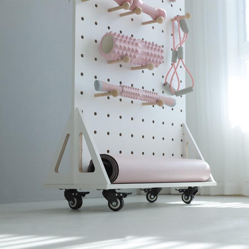 Xiaomuliangpin hole board screen yoga fitness equipment storage shelf vertical floor-standing removable partition storage