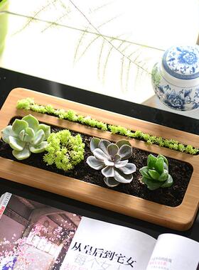 木收纳盒桌面CFGY-065控办公文具遥器床头平板手盒机杂竹物盒竹置