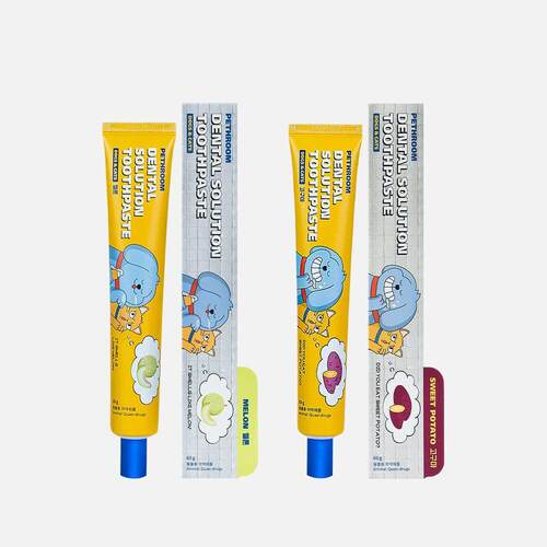 部分现货~韩国进口pethroom宠物护龈抗菌超细毛牙刷甜瓜红薯牙膏 - 图2