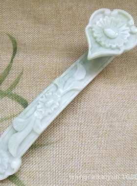 蓝田玉如意摆件家居工艺品摆设玉石玉如意家居办公室装饰工艺品