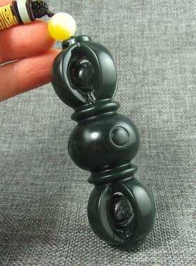 厂家批发天然和田玉金刚杵法器工艺品把件 青玉金刚杵玉器手把件