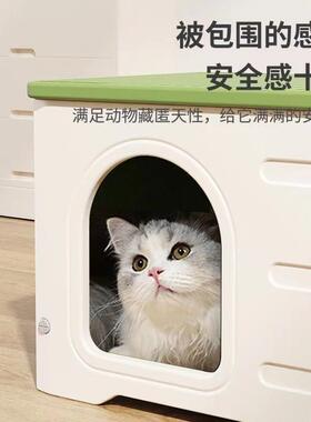 爪墅工厂猫窝四季小型犬狗屋狗窝室外封闭式猫屋防雨流浪猫户外窝