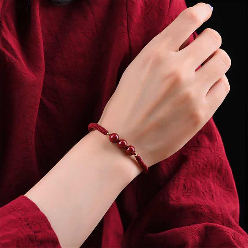 朱砂红绳手链女男本命年手绳单珠三珠朱砂手串编织手绳幸运绳情侣,淘宝优惠券,粉丝福利购,淘宝优惠卷