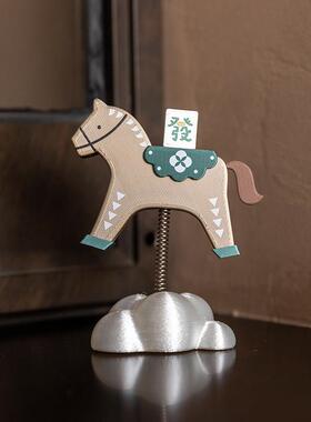 阿楹玄学工位创意桌面摆件 马云发财弹簧开运礼物 搬家开业祝福家