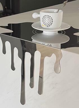 商厢锈钢流吧体水滴立体摆件SH不锈钢样不板客厅餐桌台桌房面装饰