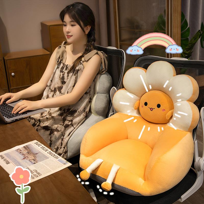 Cartoon flowers and animals surround sofa cushions, futon cushions, bedroom bay window butt cushions, tatami cushions