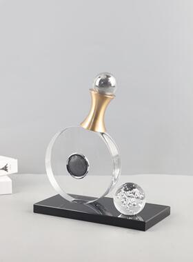 欧式轻奢柜透明水1930晶饰琵琶件艺术装摆玄关卧室客厅电视家居装