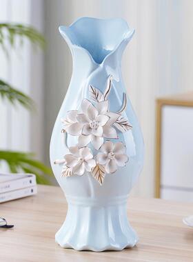 新款陶瓷花约瓶欧式客厅家居插饰品花花器现代简艺摆件工品电视柜