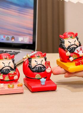 钟馗小摆件公室工位桌面手机支架职场情绪稳定装饰品礼物礼品新