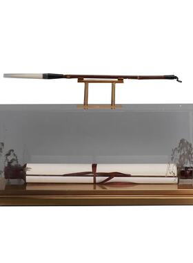 新中式毛笔架创意家居书房书桌办公桌禅意桌面古风软装饰品小摆件