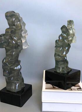 树脂工艺品摆件家居客厅复古中式轻奢风装饰品景观摆件工艺品