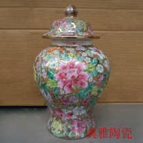 Jingdezhen factory goods ceramic hand painted gold land Wanhua General pot