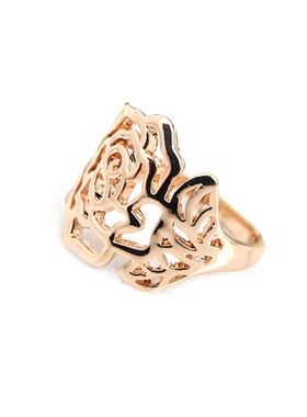 丽晶玫瑰金宽版镂空潮人日韩促销