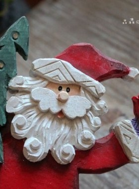 树脂圣诞老人儿童房装饰品