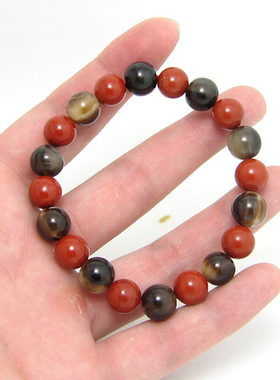 特价南红玛瑙羊角手串柿子红挂件