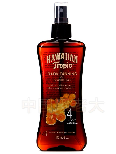 Гавайский тропический гавайский на Гавайях глубокий медь SPF4 SPF4 Meihei kurosu Масло/масло черного призрака