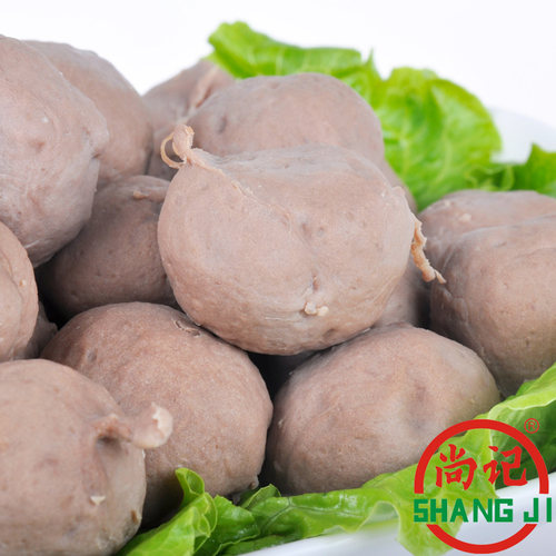 梅州尚记牛肉丸客家牛筋丸手打新鲜牛肉现做火锅烧烤丸子真空包装 - 图0