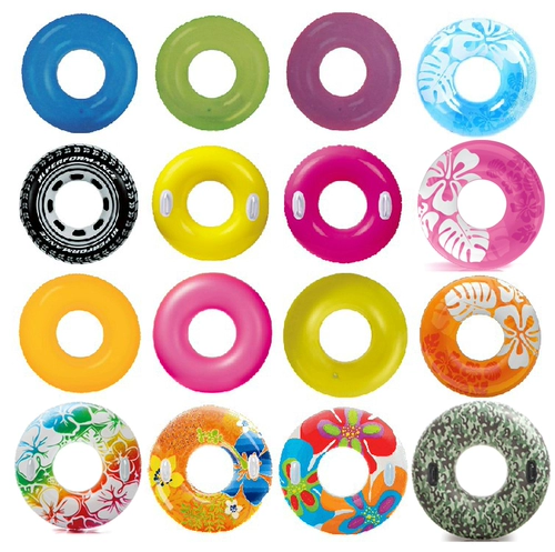 Intex, надувной безопасный плавательный круг для взрослых, увеличенная толщина