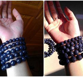 天然 刻面圆珠贵重蓝宝石手链光泽度好8mm10mm九月诞生石