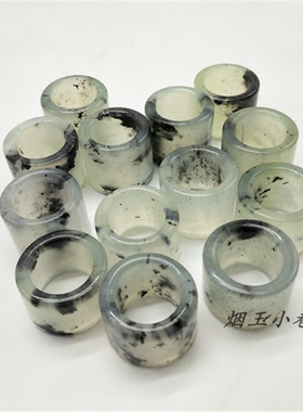 天然岫玉冰种一物一图礼盒装戒指