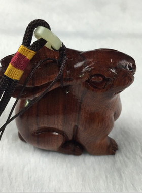 十二生肖属鼠龙蛇桃木催财手把件