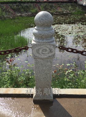 园林石桥护栏门口路障风水球