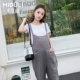 Quần bà bầu cho bà bầu yếm mùa xuân và mùa thu mỏng phần chân rộng bên ngoài mặc mùa hè phù hợp với người mẫu thời trang 2019 quần áo mùa thu mới - Phụ nữ mang thai quần / quần bụng