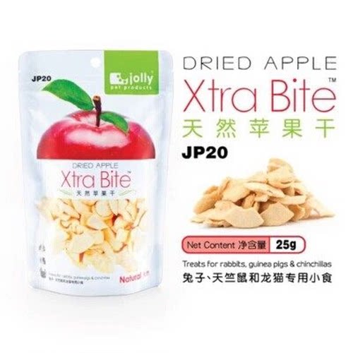 Jolly祖莉苹果干JP20仓鼠兔子豚鼠龙猫零食 - 图0