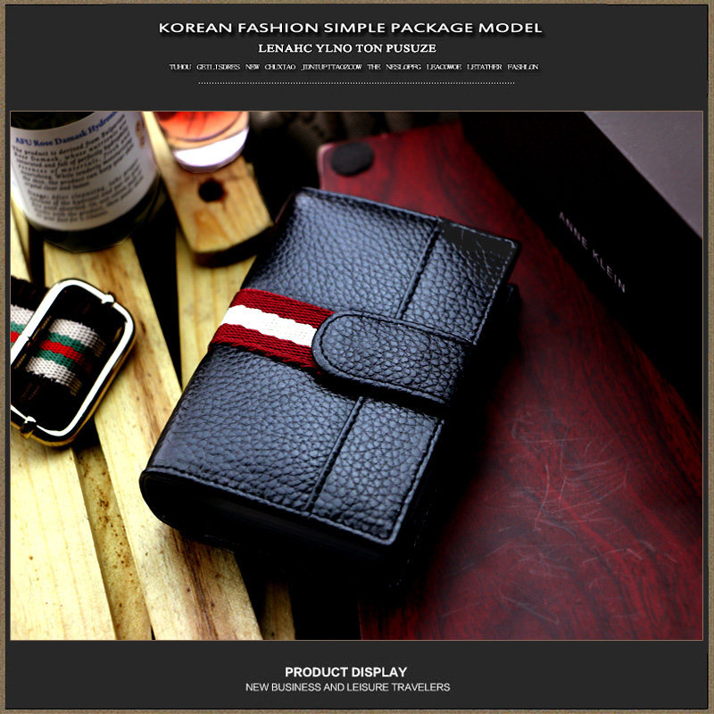 pusuze卡包男女多卡位名片夹牛皮 pusuze卡包