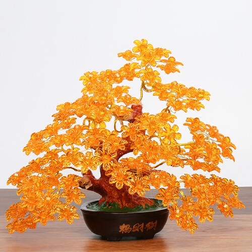 手工DIY串珠编织制作发财树材料包散珠招财摇钱树创意摆件饰品 - 图1