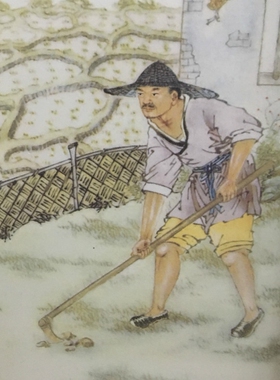 仿古实木框客厅装饰画