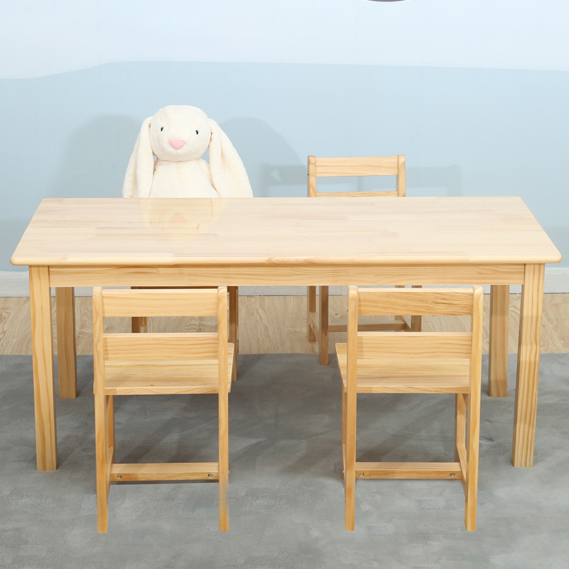 屹峰幼儿园桌子木头家用学校实木课桌培训桌椅