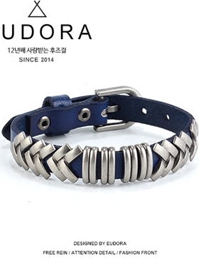 韩版百搭森系牛皮配饰情侣手环