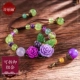 Cánh đồng hoa bracelet vòng tay hoa hồng nữ retro màu hồng pha lê trang sức thạch anh tím quốc gia vòng tay phụ kiện cá tính đơn giản - Vòng đeo tay Clasp vòng tay bạc Vòng đeo tay Clasp