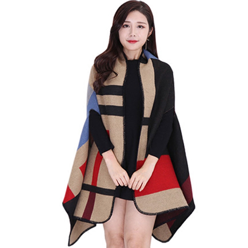 披肩围巾两用女秋冬季可穿长款加厚大保暖斗篷春秋天百搭披风外套,淘宝优惠券,粉丝福利购,淘宝优惠卷