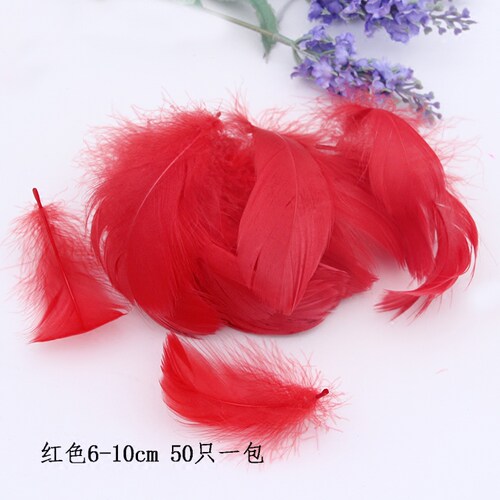 包邮手工diy羽毛6-12cm大中飘彩色羽毛鹅舞台照道具婚庆材料50只 - 图3
