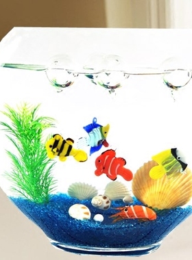 手作玻璃浮球小丑鱼虎鲸工艺品