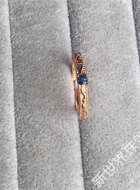 欧美风天然关节装饰品蓝宝石戒指