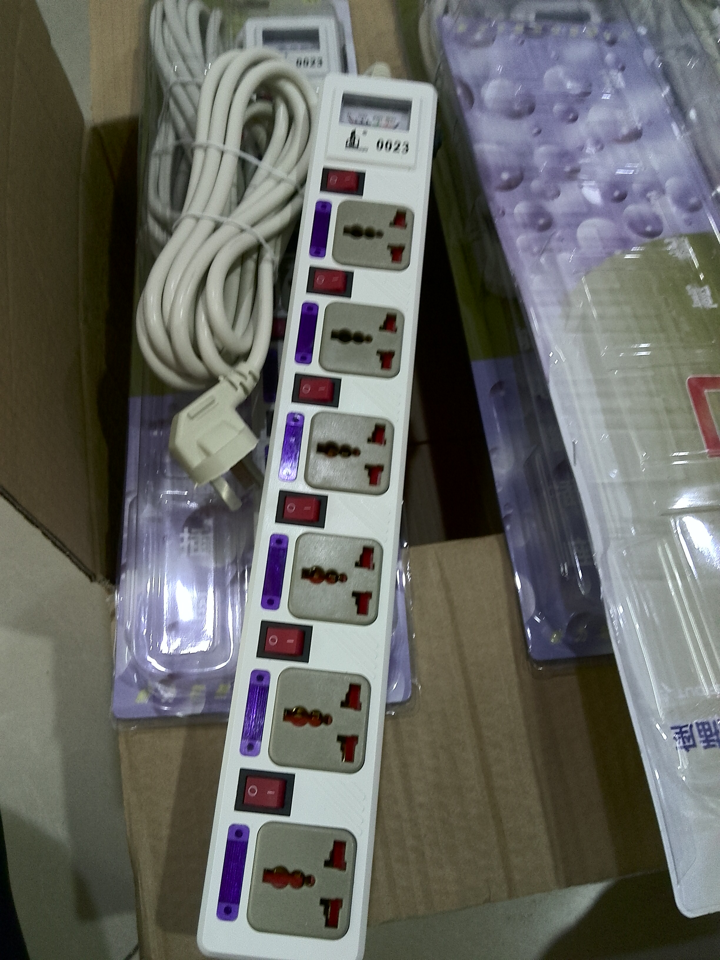 電腦電源插座六位轉換排插3.5米線新力0023-4Y接線板獨立開關插板