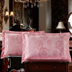Bốn mùa nóng duy nhất màu hồng gối bông satin satin gối lõi đặt bông vải gối cặp - Gối trường hợp gối chữ c Gối trường hợp