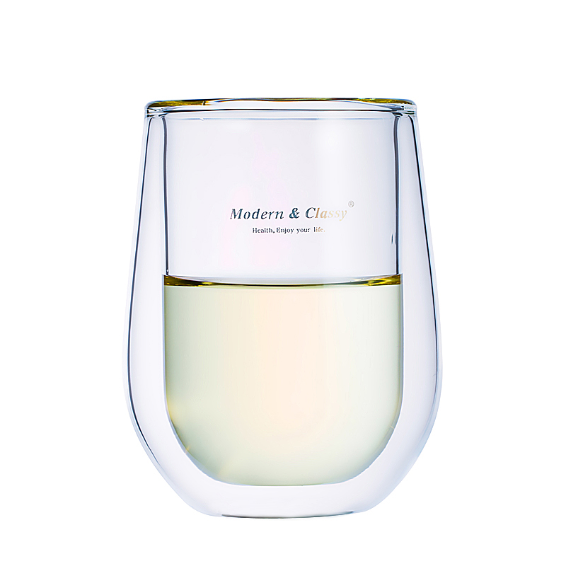 特萊滋/modern&classy辦公雙層耐熱玻璃涼水杯品茶杯 隔熱冷飲杯