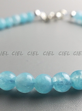 原创天然水晶迷你海蓝宝手链